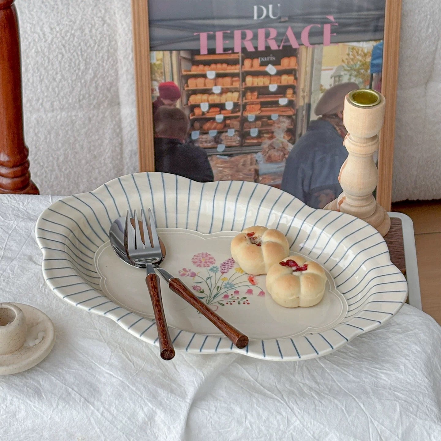 French Garden Ceramic Dinnerware Series (Sold Individually)
