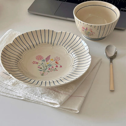 French Garden Ceramic Dinnerware Series (Sold Individually)