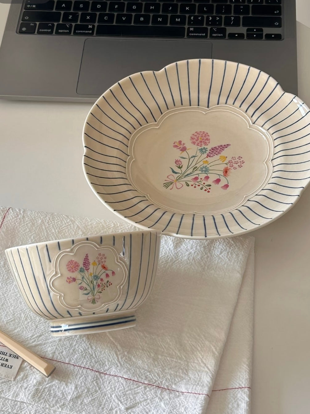 French Garden Ceramic Dinnerware Series (Sold Individually)