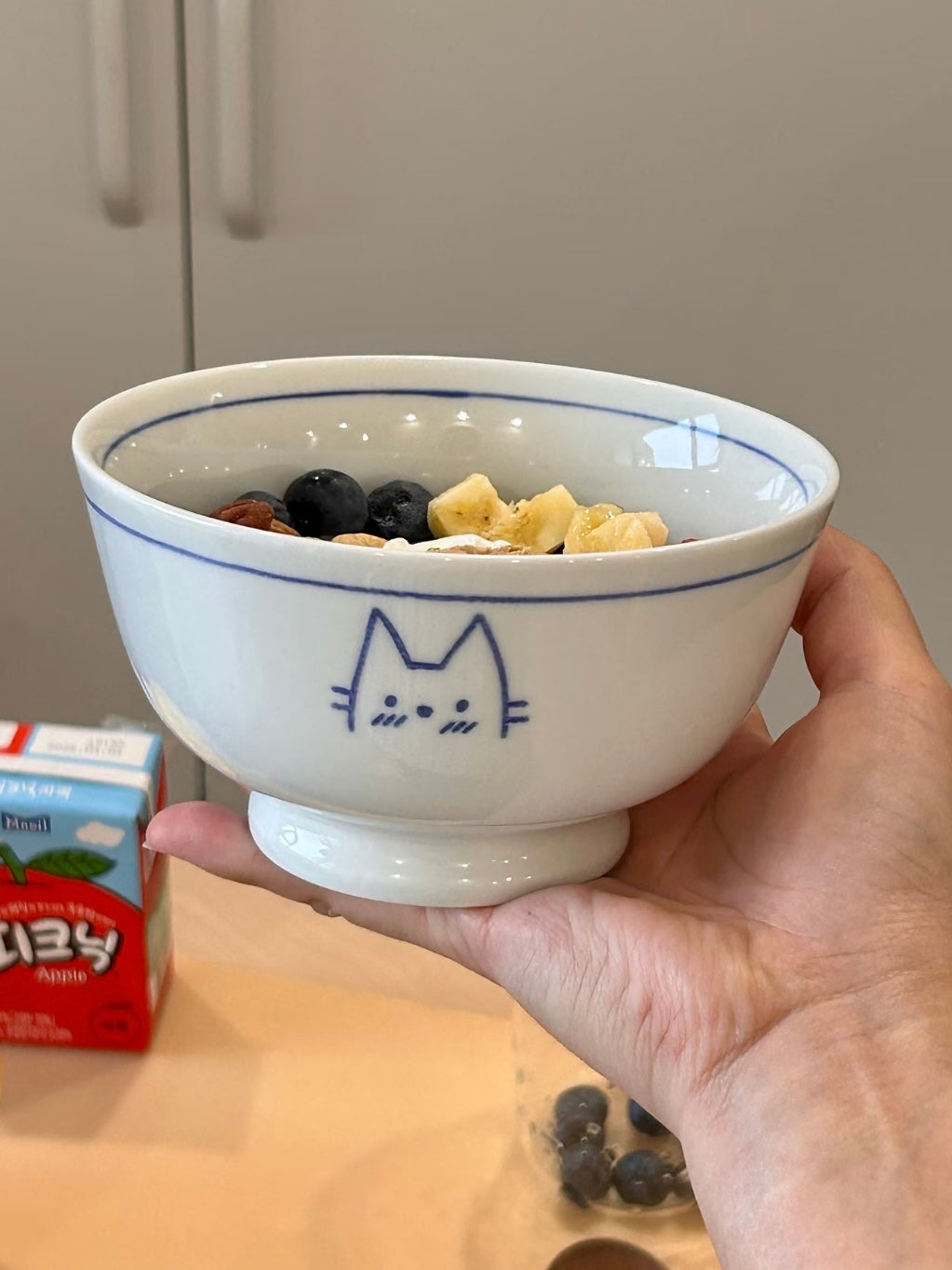 Blue Line Cat & Polar Bear Sketch Ceramic Tableware Series