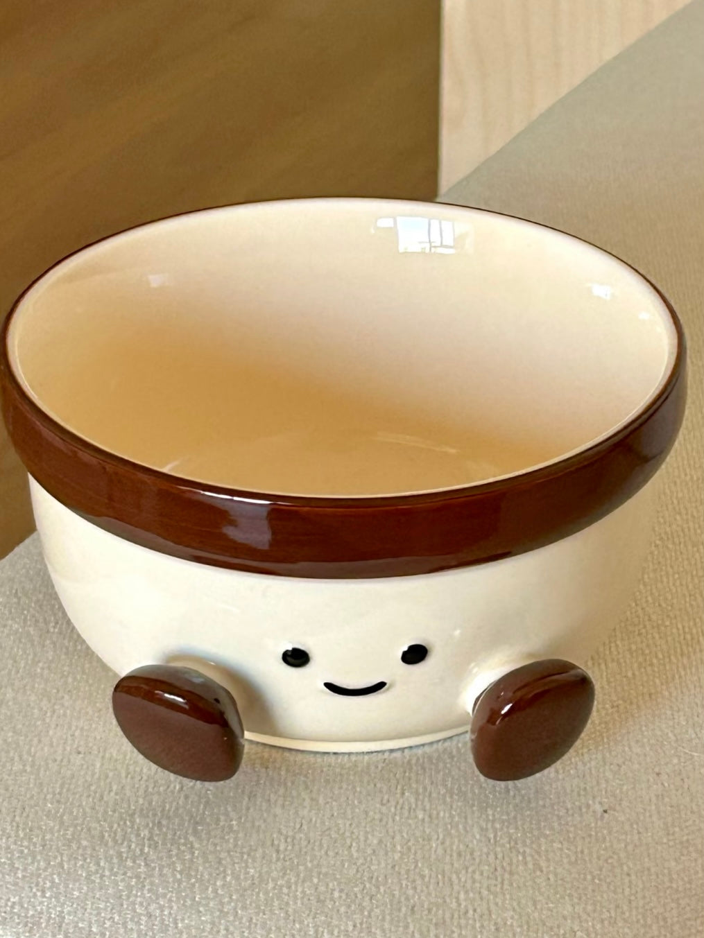 Cute Smiling Feet Ceramic Bowl
