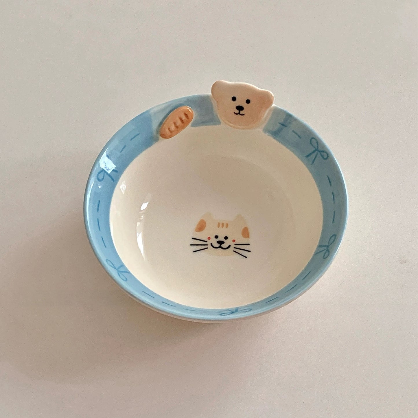 Cute Animal Blue-Edge Ceramic Tableware Series (Sold Individually)