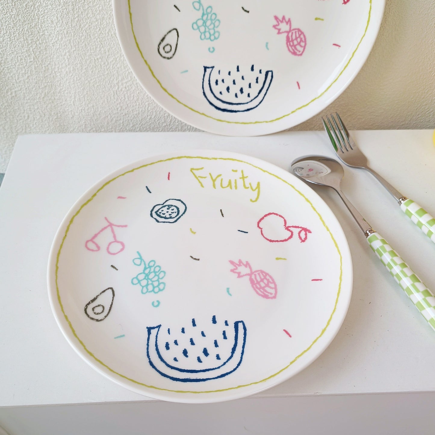Fruity Hand-Drawn Ceramic Plate