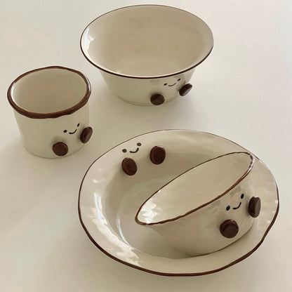 Smiley Bean Ceramic Tableware Series