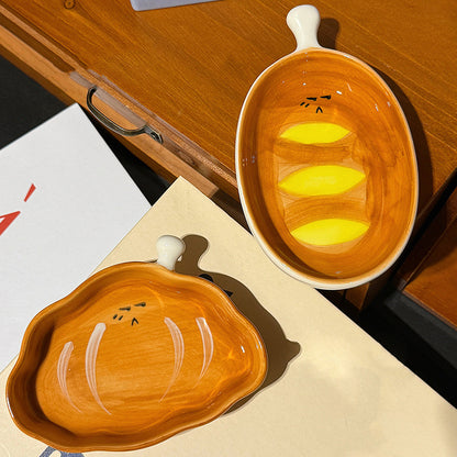 Cute Bread Ceramic Sauce Dish Series