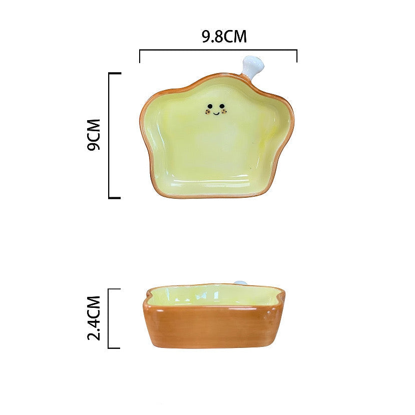 Cute Bread Ceramic Sauce Dish Series