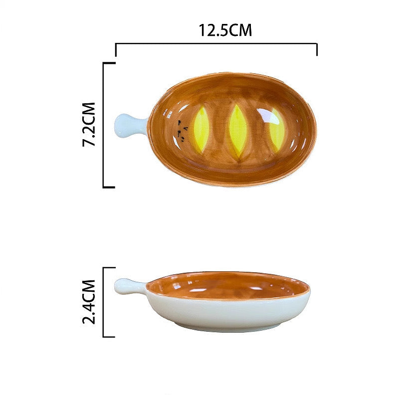 Cute Bread Ceramic Sauce Dish Series