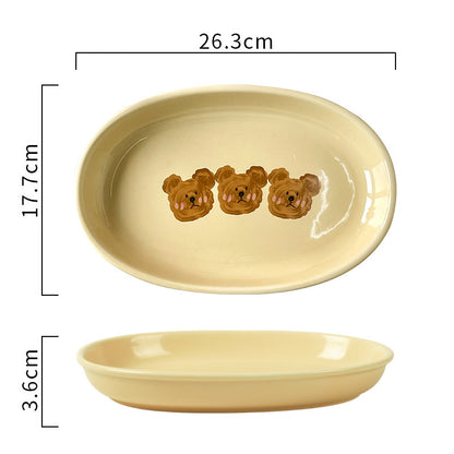 NOEMO Bear Oval Plate