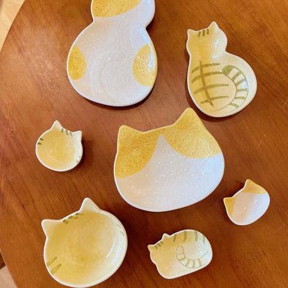 Japanese Cat Ceramic Sauce Dishes Series