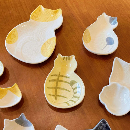 Japanese Cat Ceramic Sauce Dishes Series