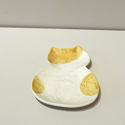 Japanese Cat Ceramic Sauce Dishes Series