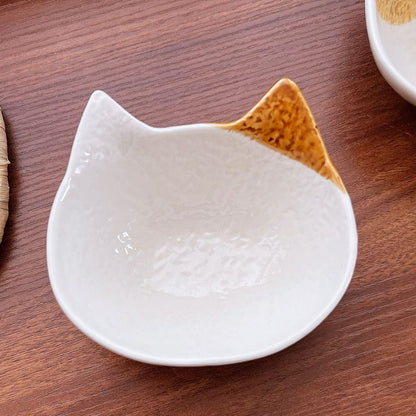 Japanese Cat Ceramic Sauce Dishes Series