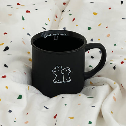 Black&White Puppy Couple Mug Cup