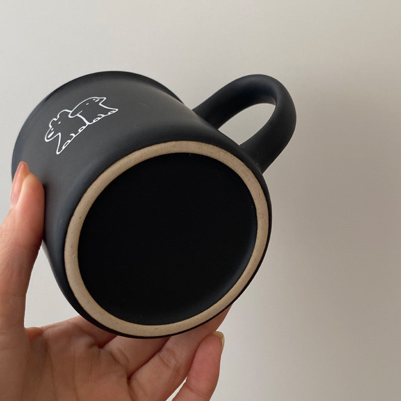 Black&White Puppy Couple Mug Cup
