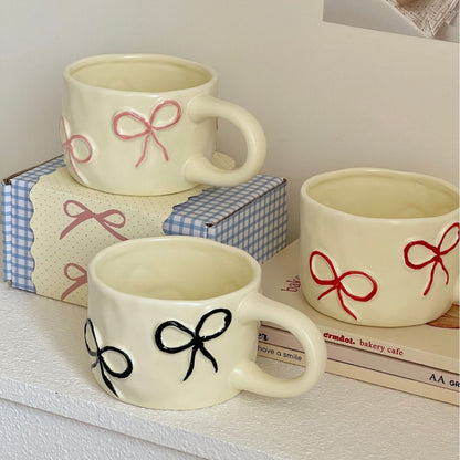 Pink Bow Handcrafted Mug