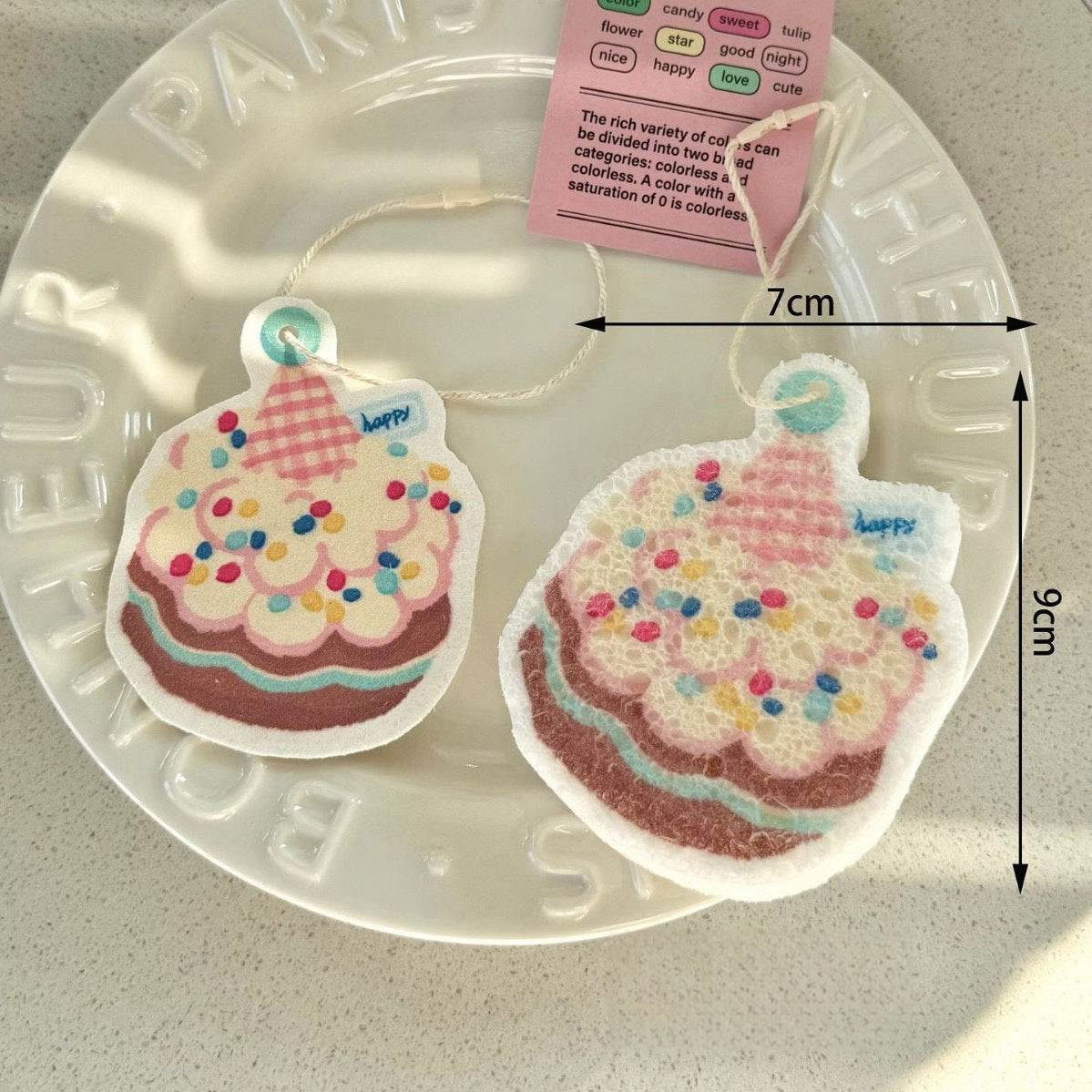 Cute Dessert-Themed Cellulose Sponge