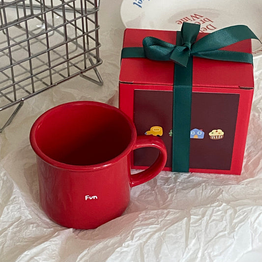 New Year FUN Red Ceramic Mug