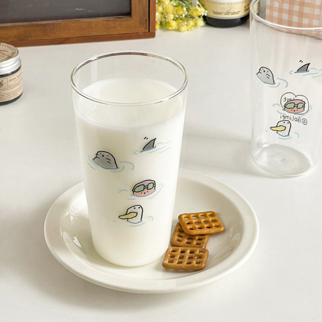 Swimming Party Large-capacity Borosilicate Glass Cup