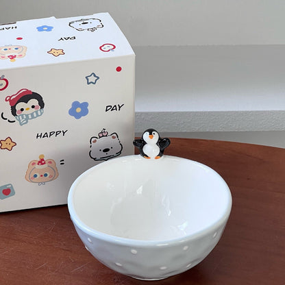 Penguin Polka Dot Ceramic Tableware