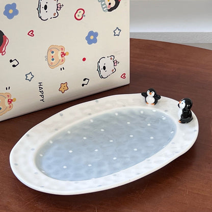 Penguin Polka Dot Ceramic Tableware