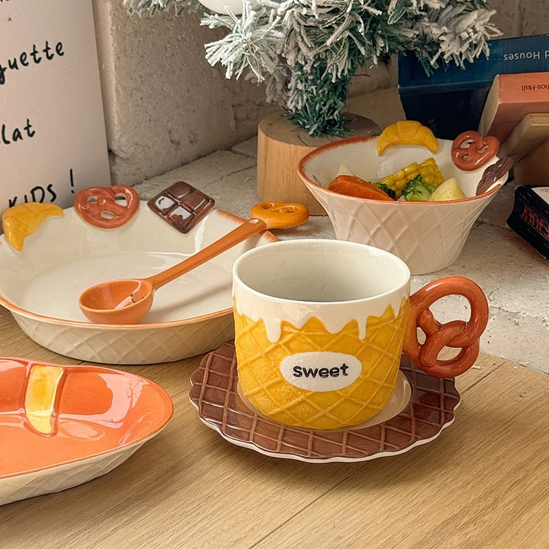 Bread & Dessert Ceramic Tableware Gift Set