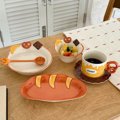 Bread & Dessert Ceramic Tableware Gift Set