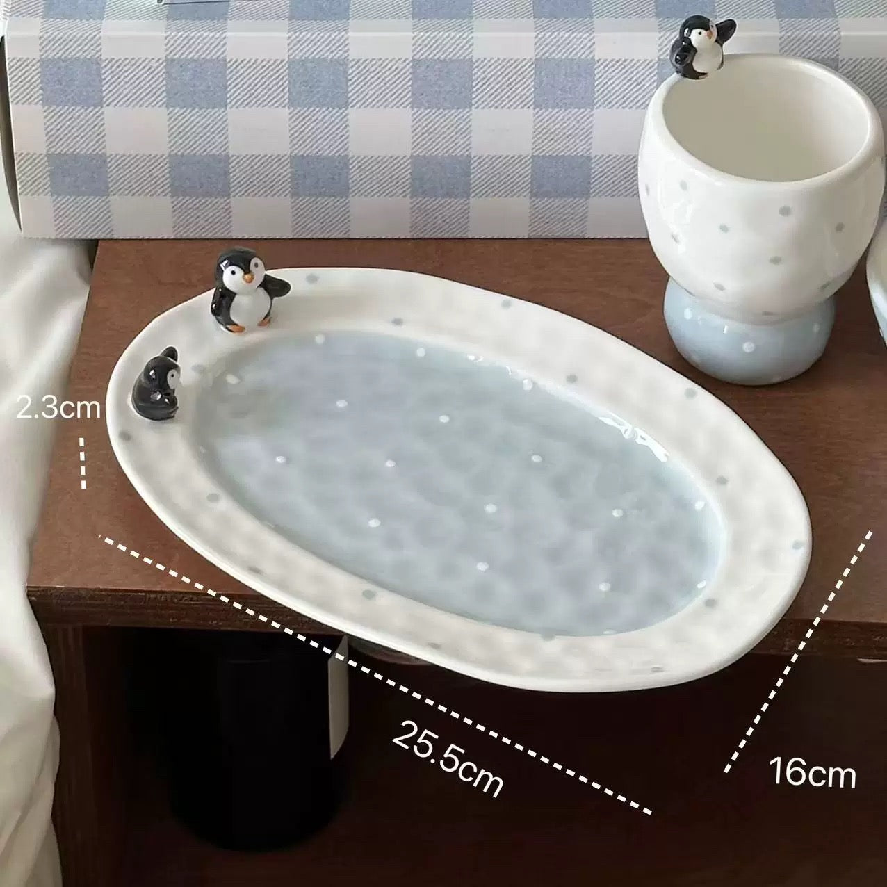 Penguin Polka Dot Ceramic Tableware