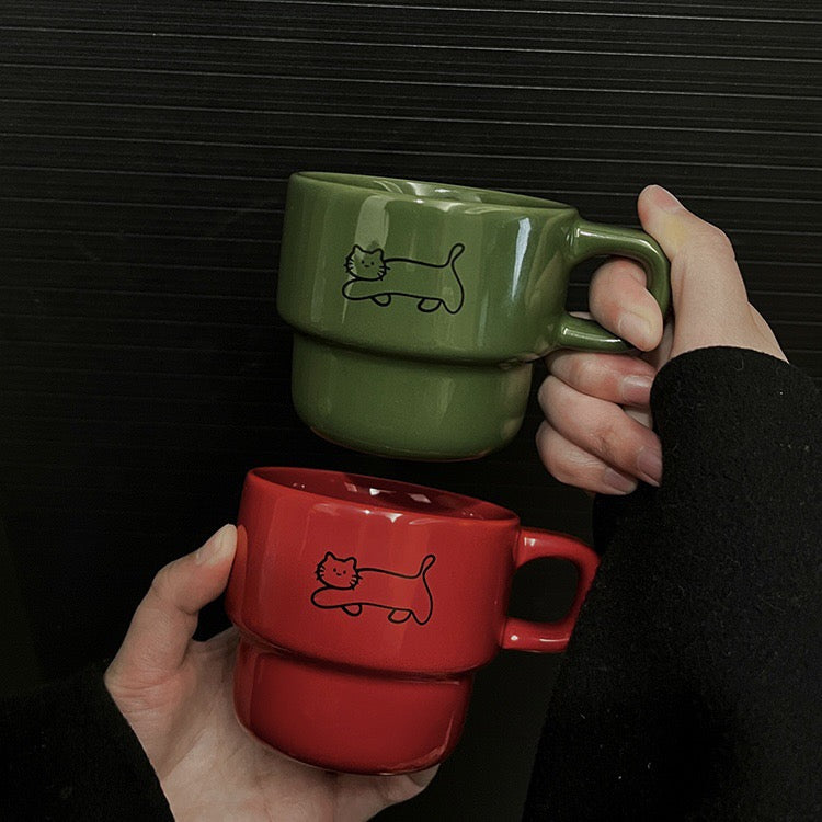 Cute Walking Kitty Mug