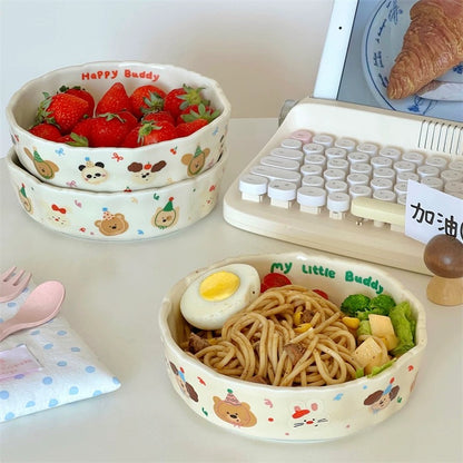 Cream Matte Handcrafted Ceramic Deep Plate