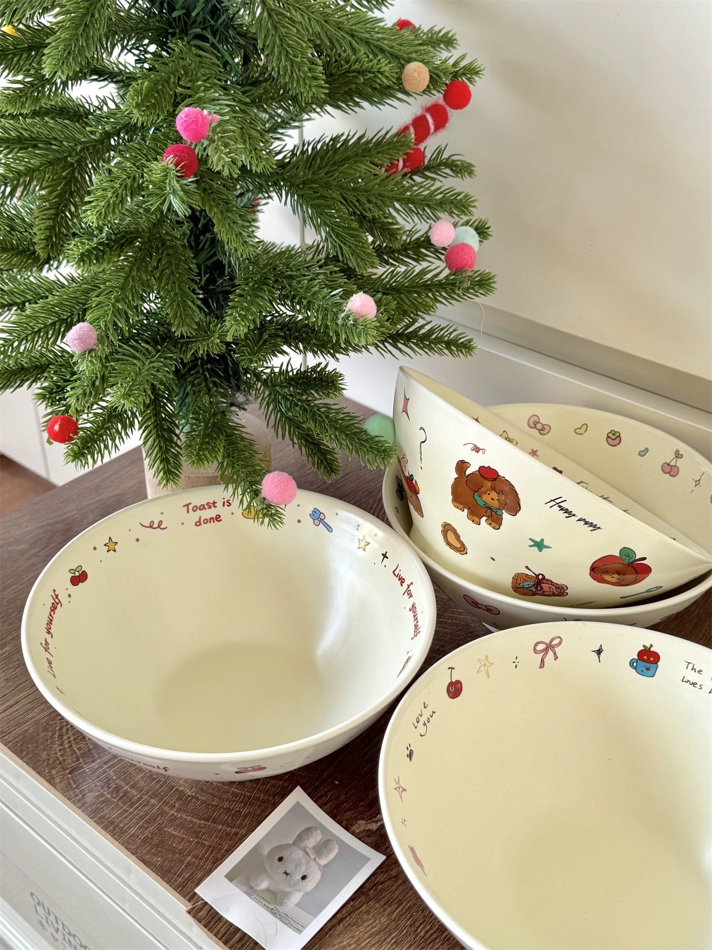 Cute Animal Illustration Ceramic Bowl