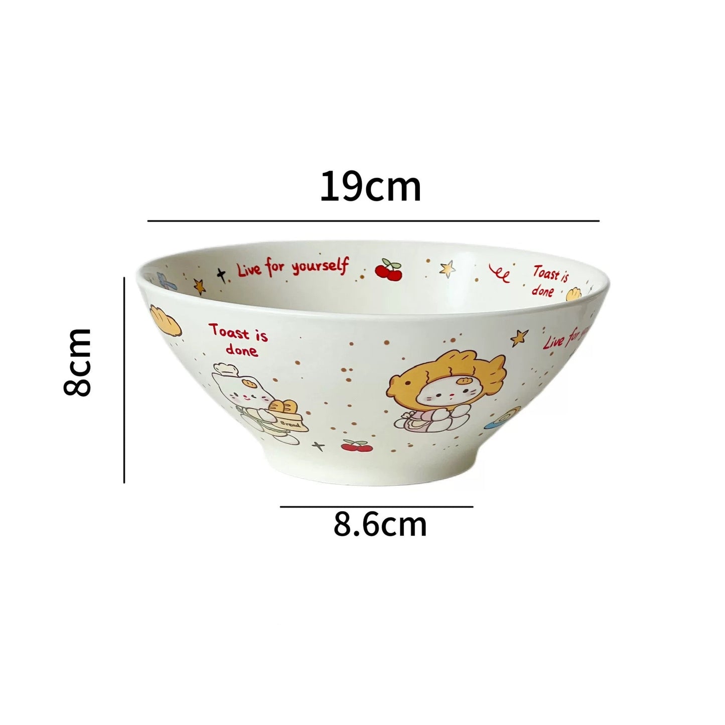 Cute Animal Illustration Ceramic Bowl