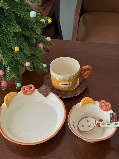 Bread & Dessert Ceramic Tableware Gift Set