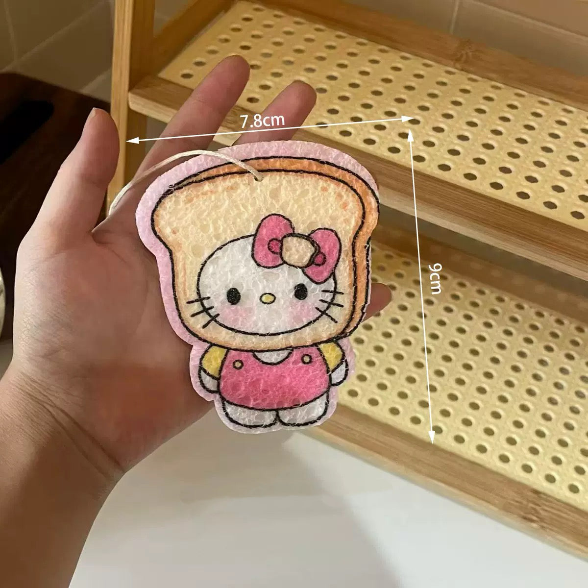Cute Kitty-Shaped Wood Pulp Dishwashing Sponge