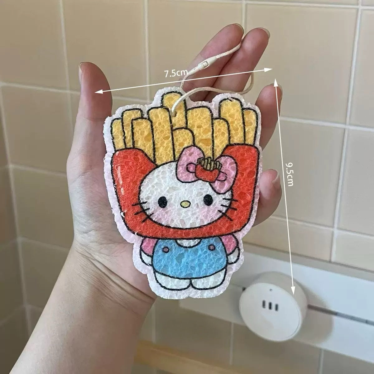 Cute Kitty-Shaped Wood Pulp Dishwashing Sponge