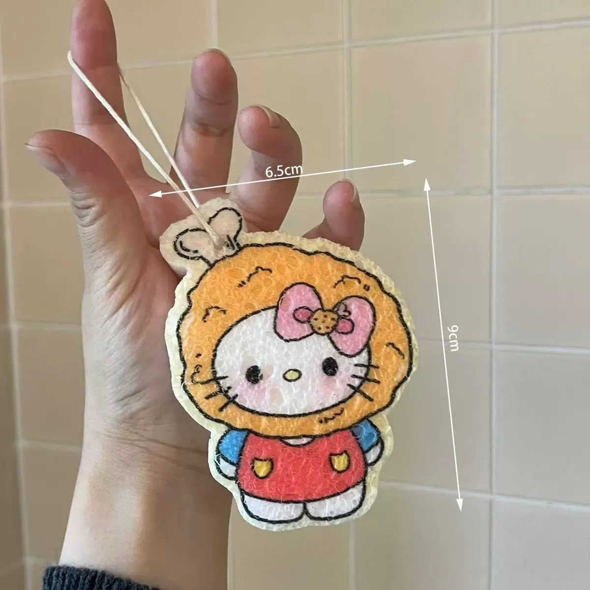 Cute Kitty-Shaped Wood Pulp Dishwashing Sponge