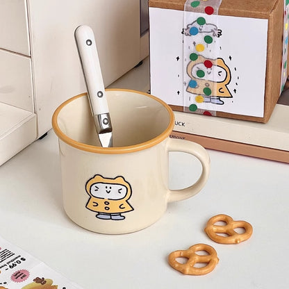 Butter Yellow Raincoat Cat Mug