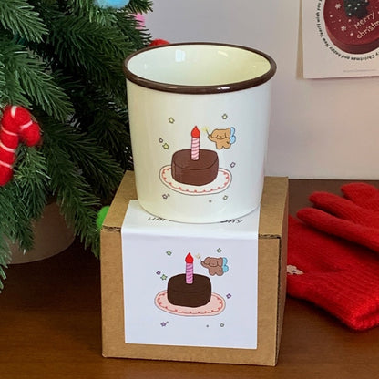 Brown Birthday Cake Puppy Mug