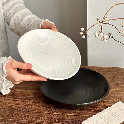 Minimal Stone-Texture Ceramic Plate