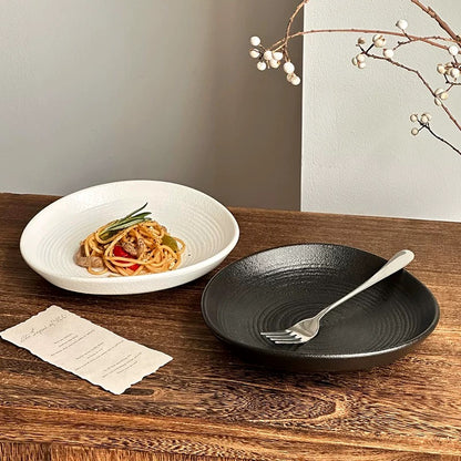 Minimal Stone-Texture Ceramic Plate