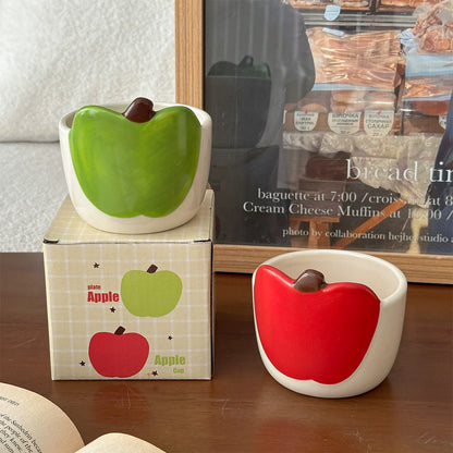 Cute Apple-Shaped Ceramic Mug