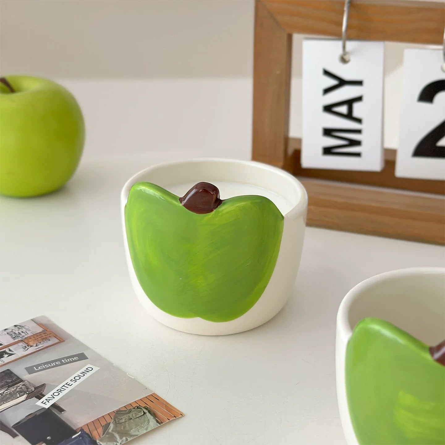 Cute Apple-Shaped Ceramic Mug
