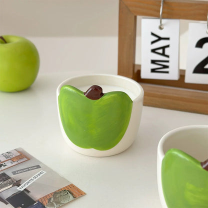 Cute Apple-Shaped Ceramic Mug