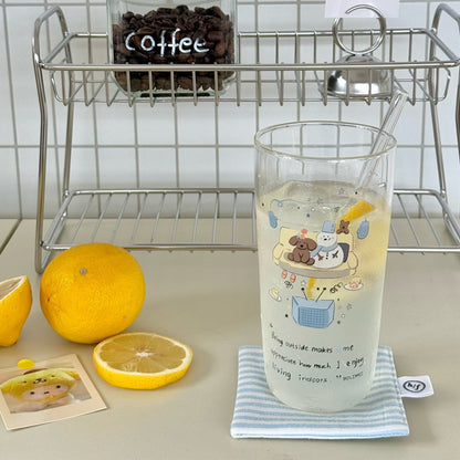Cozy Winter Snowman Glass Cup