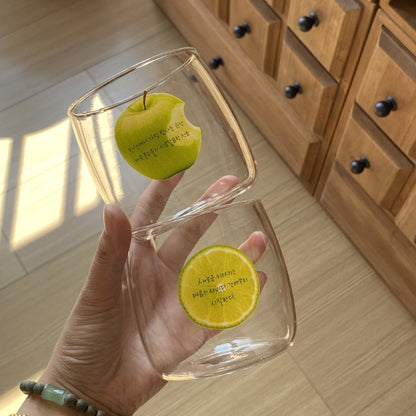 Korean-Style Green Apple & Lemon Glass Cup