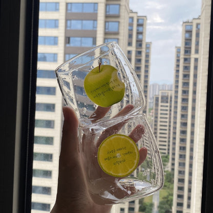 Korean-Style Green Apple & Lemon Glass Cup