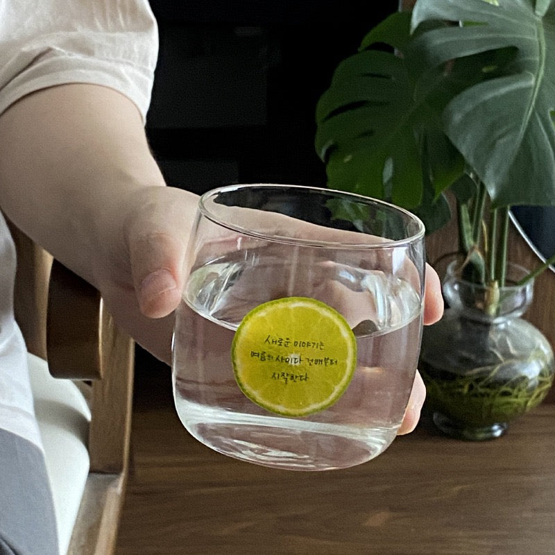 Korean-Style Green Apple & Lemon Glass Cup