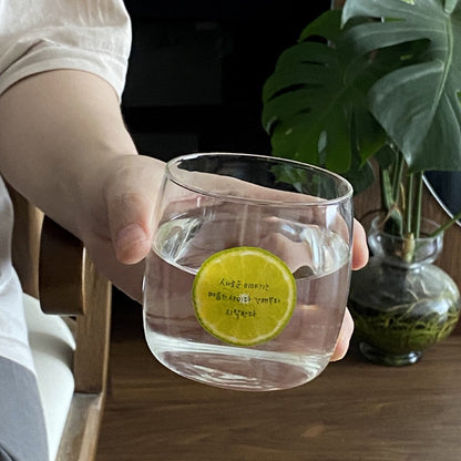 Korean-Style Green Apple & Lemon Glass Cup