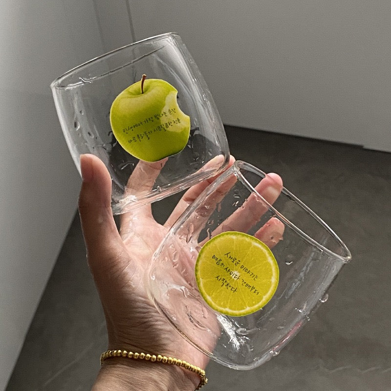 Korean-Style Green Apple & Lemon Glass Cup