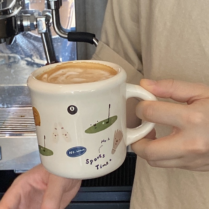 Sports Doodle Ceramic Mug