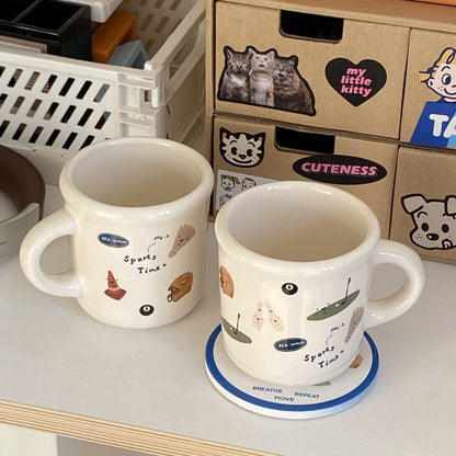 Sports Doodle Ceramic Mug